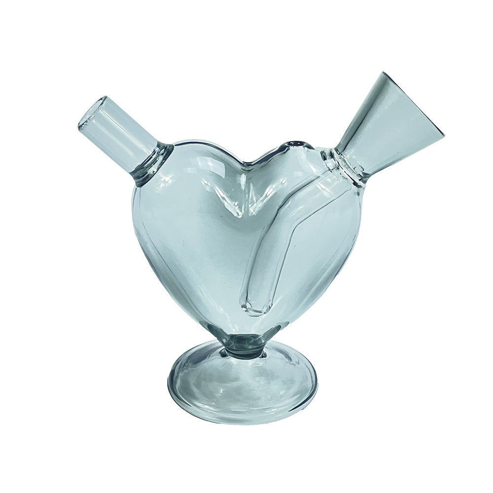 Glass Heart Tube Tobacco Smoking Pipe Slide Bowl Pipes