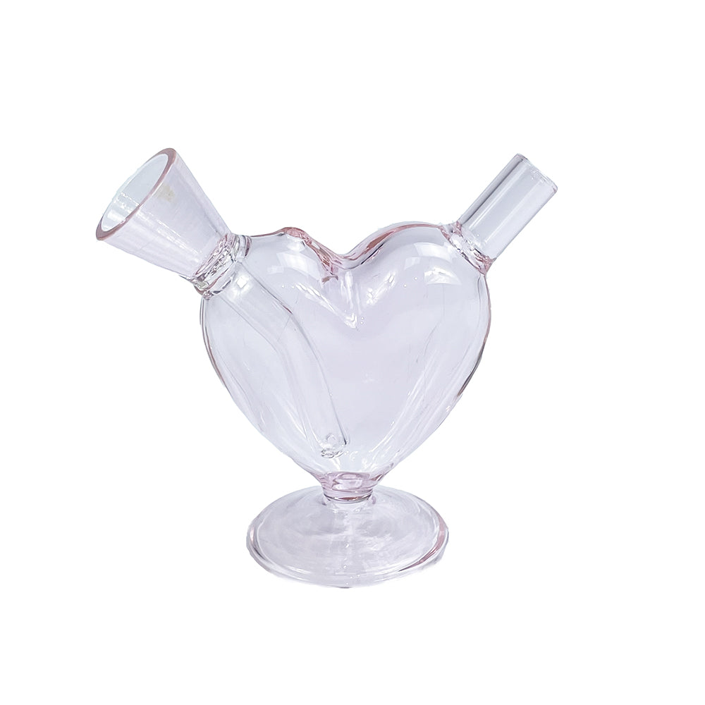 Glass Heart Tube Tobacco Smoking Pipe Slide Bowl Pipes