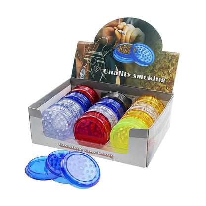 Colourful Plastic 3 Layer Herb Plastic Smoking Grinder