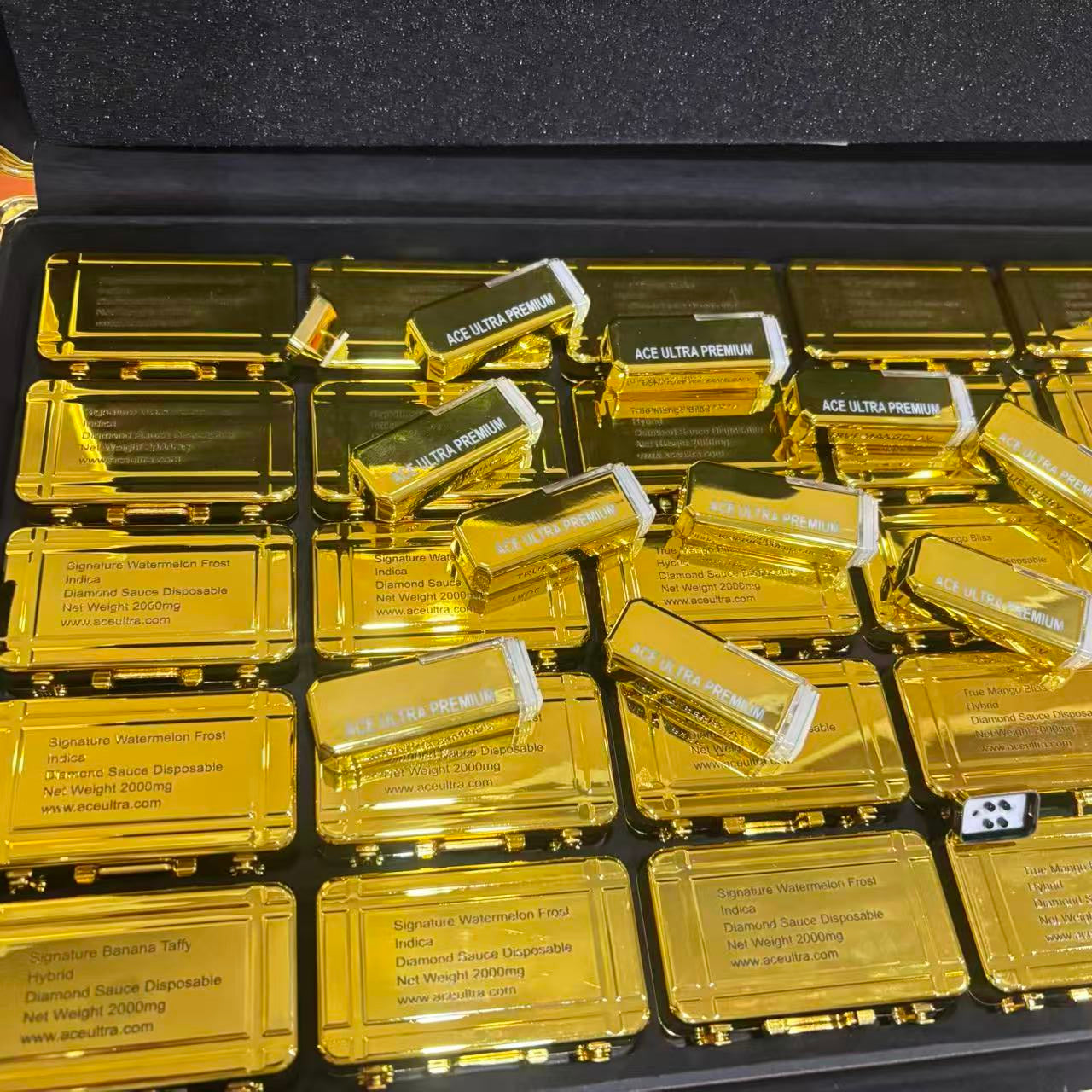 ACE Ultra 2ml Empty Disposable Vape Sponge Cardslot Suitcase 100pcs Big Hand Box