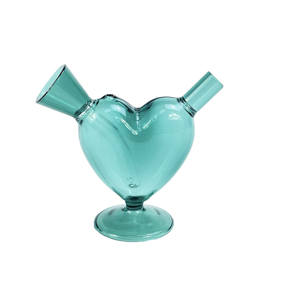 Glass Heart Tube Tobacco Smoking Pipe Slide Bowl Pipes