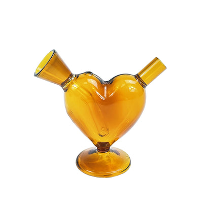 Glass Heart Tube Tobacco Smoking Pipe Slide Bowl Pipes