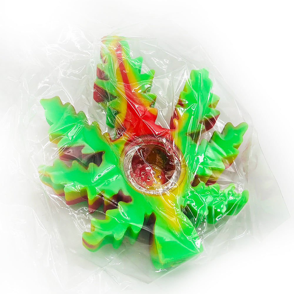 Maple Leaf Shape Tobacco Glass Pipe