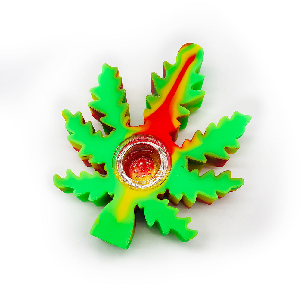 Maple Leaf Shape Tobacco Glass Pipe